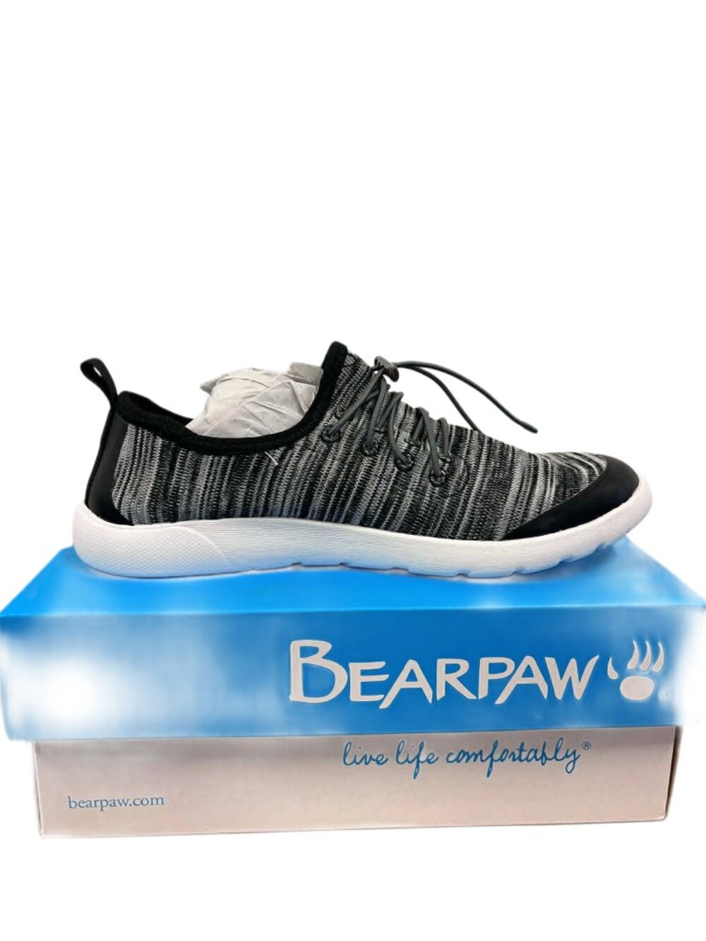 BEARPAW Women's Irene Black and White Light Size 6.5 P1
